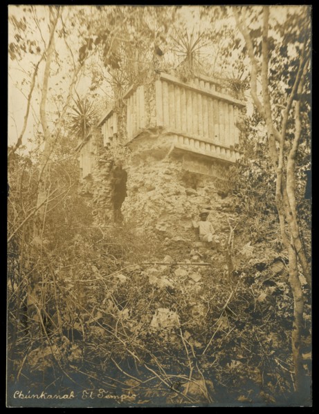 Chúnkanab, el templo, Views of Aztec, Maya, and Zapotec ruins in Mexico, Maler, Teobert, 1842-1914, Gelatin developing out paper
