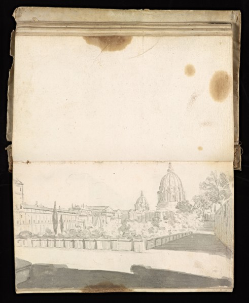 Glama-Stroberle, Joaõ, 1708-1792, pencil, ink, chalk, wash, 1741, Sketchbook II of III dated 14 February 1741