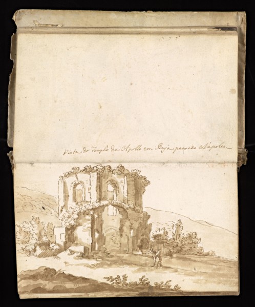 Glama-Stroberle, Joaõ, 1708-1792, pencil, ink, chalk, wash, 1741, Sketchbook II of III dated 14 February 1741