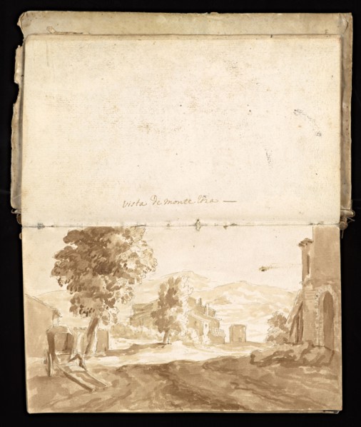 Glama-Stroberle, Joaõ, 1708-1792, pencil, ink, chalk, wash, 1741, Sketchbook II of III dated 14 February 1741