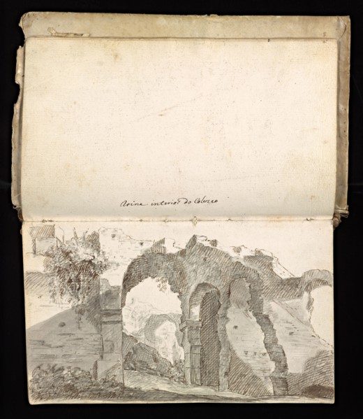 Glama-Stroberle, Joaõ, 1708-1792, pencil, ink, chalk, wash, 1741, Sketchbook II of III dated 14 February 1741