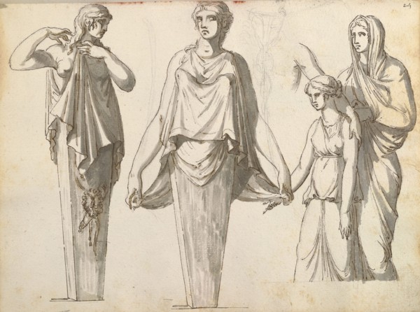 Sketchbook of Roman antiquities, Dupasquier, Antoine-Léonard, 1748?-1832, pen and ink, pencil, wash, 1779, Drawings