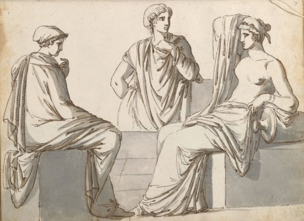 Sketchbook of Roman antiquities, Dupasquier, Antoine-Léonard, 1748?-1832, pen and ink, pencil, wash, 1779, Drawings