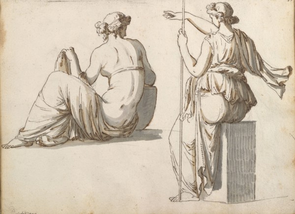 Sketchbook of Roman antiquities, Dupasquier, Antoine-Léonard, 1748?-1832, pen and ink, pencil, wash, 1779, Drawings