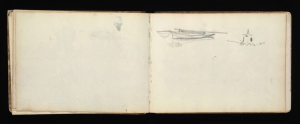Sketchbook with manuscript notes Félix Bracquemond, Bracquemond, Félix, 1833-1914, pencil, pen, ink, and watercolor, ca. 1868