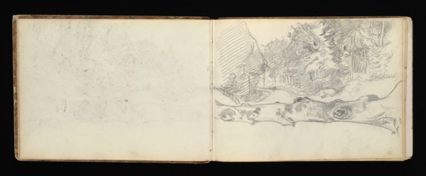 Sketchbook with manuscript notes Félix Bracquemond, Bracquemond, Félix, 1833-1914, pencil, pen, ink, and watercolor, ca. 1868