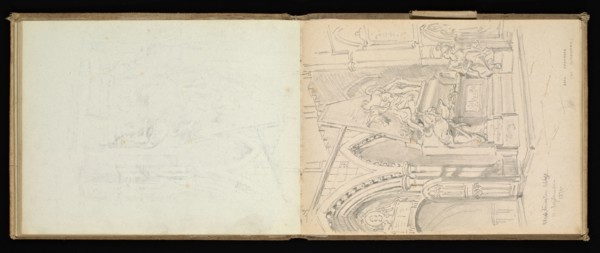 Sketchbook, Preziosi, Amadeo, 1816-1882, pencil, gray wash, white heightening, 1875, The sketchbook by Maltese artist Preziosi
