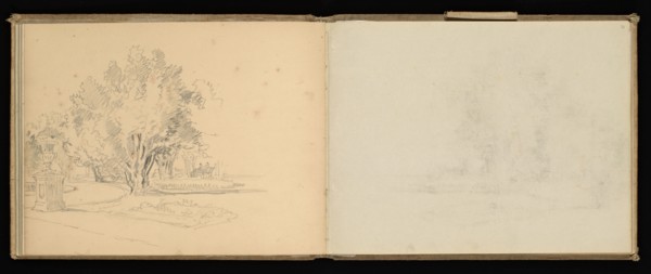 Sketchbook, Preziosi, Amadeo, 1816-1882, pencil, gray wash, white heightening, 1875, The sketchbook by Maltese artist Preziosi