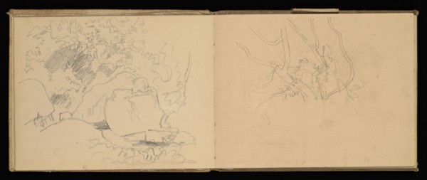 Sketchbook, Preziosi, Amadeo, 1816-1882, pencil, gray wash, white heightening, 1875, The sketchbook by Maltese artist Preziosi