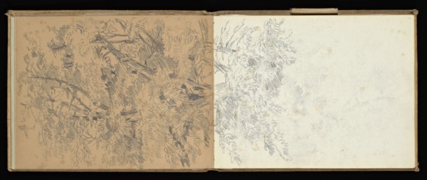Sketchbook, Preziosi, Amadeo, 1816-1882, pencil, gray wash, white heightening, 1875, The sketchbook by Maltese artist Preziosi
