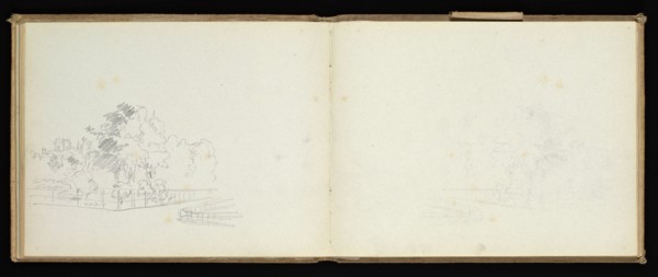 Sketchbook, Preziosi, Amadeo, 1816-1882, pencil, gray wash, white heightening, 1875, The sketchbook by Maltese artist Preziosi