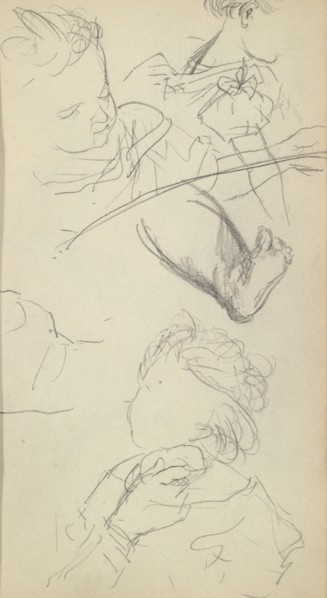 Sketchbook of Adolph Menzel, Menzel, Adolph, 1815-1905, pencil on paper, 1863, German painter