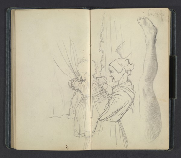Sketchbook of Adolph Menzel, Menzel, Adolph, 1815-1905, pencil on paper, 1863, German painter