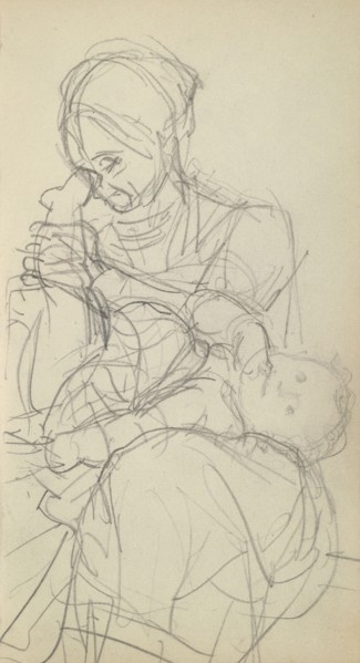 Sketchbook of Adolph Menzel, Menzel, Adolph, 1815-1905, pencil on paper, 1863, German painter