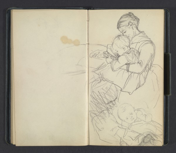 Sketchbook of Adolph Menzel, Menzel, Adolph, 1815-1905, pencil on paper, 1863, 74-page sketchbook by the German painter