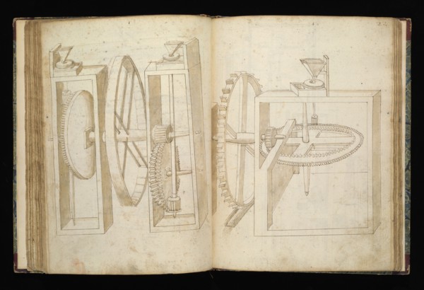 Edificij et machine, Martini, Francesco di Giorgio, 1439-1501, brown ink and wash, ca. 1475-ca. 1480