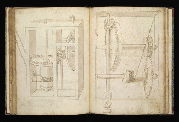 Edificij et machine, Martini, Francesco di Giorgio, 1439-1501, brown ink and wash, ca. 1475-ca. 1480