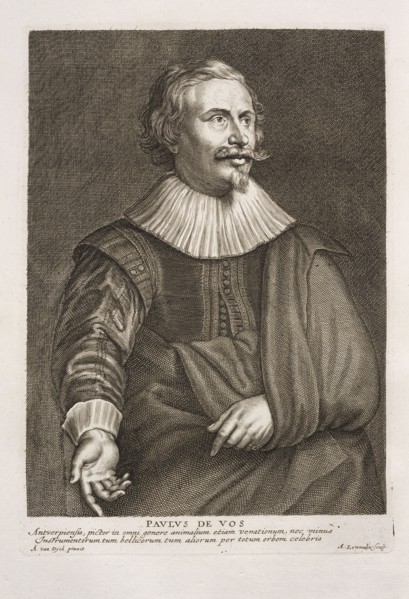 Paulus de Vos Antverpiensis, pictor in omni genere animalium, Iconographie ou vies des hommes illustres du XVII. siecle écrites
