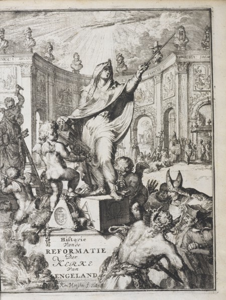 Title page of vol. 1, Historie van de reformatie der kerke van Engeland, Romeyn de Hooghe Collection, Burnet, Gilbert, 1643-1715