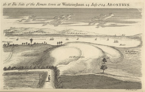 The Scite of the Roman town at Wintringham. 24. July 1724. Abontrus, Itinerarium curiosum: or, An account of the antiquities