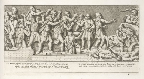 A portion of the Trajan Column's spiral relief, Colonna Traiana eretta dal Senato e popolo romano all'imperatore Traiano Augusto