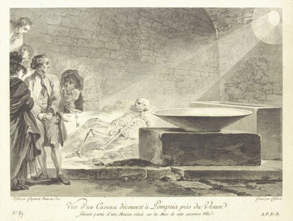 Vue d'un caveau découvert à Pompeia près du Vesuve, Voyage pittoresque, ou, Description des royaumes de Naples et de Sicile