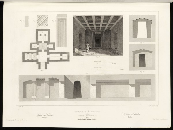 Italie, Tombeau à Vulcia, Italie, Monuments anciens et modernes: collection formant une histoire de l'architecture