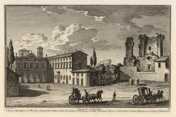 Chiesa di S. Eusebio, Delle magnificenze di Roma antica e moderna, Vasi, Giuseppe, 1710-1782, Engraving, 1747-1761, plate 49