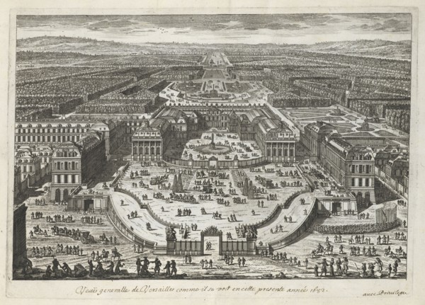 A General View of Versailles as Seen in the Present Year 1682, Perelle engravings of Paris, royal residences, chateaux of France