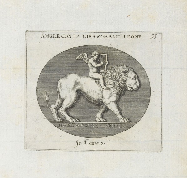 Amore Con La Lira Sorrail Leone: In Cameo, Le gemme antiche figurate, Agostini, Leonardo, 1593-ca. 1670, Bellori, Giovanni