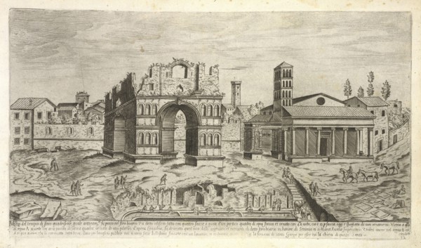 I vestigi dell' antichità di Roma, Du Pérac, Etienne, d. 1604, Engraving, 1575, plate 12