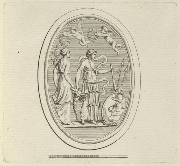 CXV. La Paix et L'Abondance. Agathe. Traité des Pierres Gravées, Bouchardon, Edme, 1698-1762, Mariette, Pierre Jean, 1694-1774