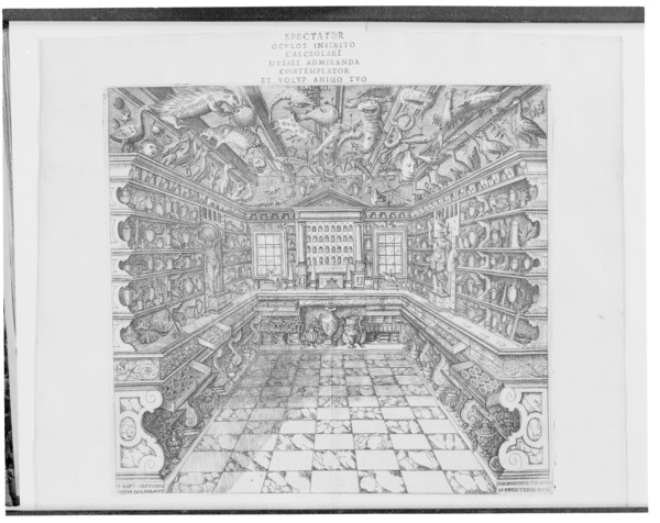 Frontispiece, Musaeum Franc. CalceolarI iun. veronensis, Bertoni, Giovanni Battista, Ceruti, Benedetto, d.1620, Viscardi