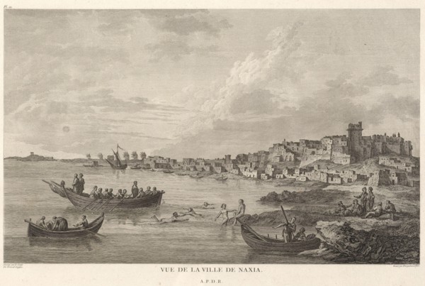 Vue de la Ville de Naxia, Voyage Pittoresque de la Grece, Barbié du Bocage, Jean Denis, 1760-1825, Choiseul-Gouffier, Marie