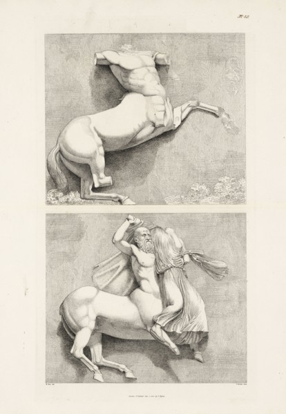 Plate 58, The Elgin marbles from the Temple of Minerva at Athens: on sixty-one plates, selected from Stuart's and Revett's