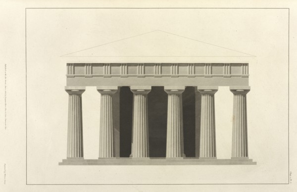 Elevation of the Front of the Temple, The Antiquities of Magna Graecia, Longman, Hurst, Orme, and Rees, Lowry, Wilson, 1762-1824
