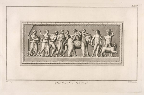Trionfo di Bacco, Il museo Pio-Clementino, Visconti, Ennio Quirino, 1751-1818, Visconti, Giovanni Battista, d. 1722, Engraving
