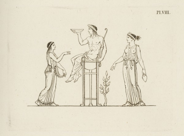 Pl. XIII. A collection of antique vases, altars, paterae, tripods, candelabra, sarcophagi, andc. from various museums