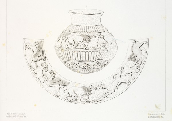 Objets en Argent, Antiquités du Bosphore Cimmérien conservé es au Musée impérial de l'Ermitage, Piccard, Rodolphe, 1807-1888