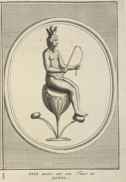 Isis Seated on a Lotus Flower, Ceremonies et coutumes religieuses de tous les peuples du monde, Picart, Bernard, 1673-1733