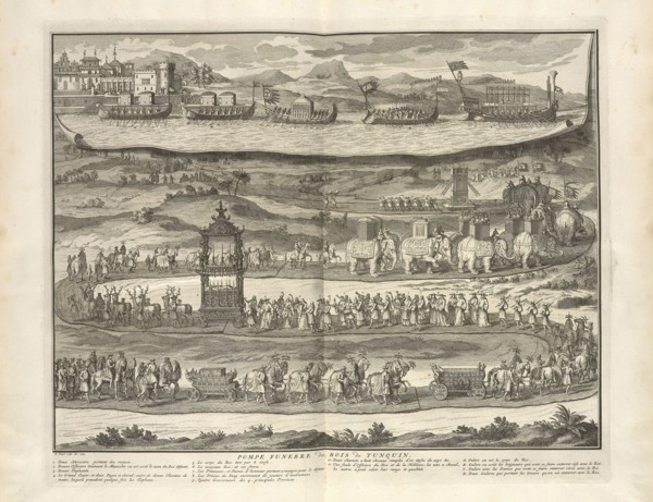 Funeral State of Kings of Tunquin, Ceremonies et coutumes religieuses de tous les peuples du monde, Picart, Bernard, 1673-1733