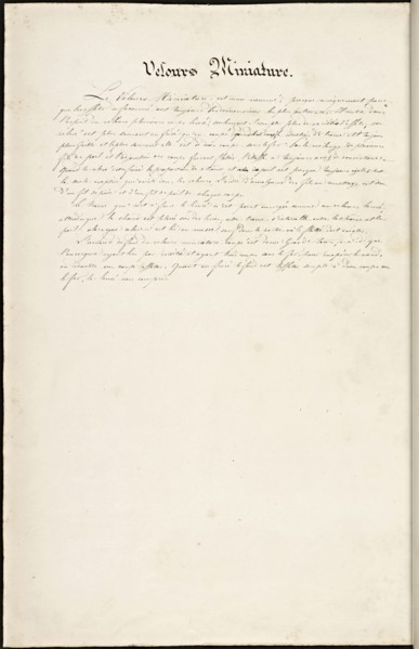 French textile manuscript, ca. 1820, ca. 1820, instruction manual for a school associated with a manufactory