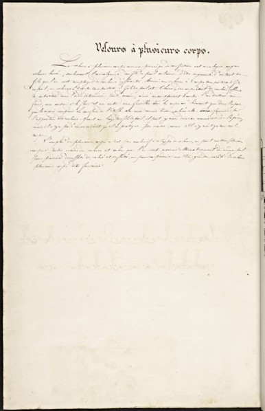 French textile manuscript, ca. 1820, This manuscript, an instruction manual for a school associated with a manufactory