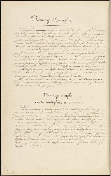 French textile manuscript, ca. 1820, This manuscript, an instruction manual for a school associated with a manufactory