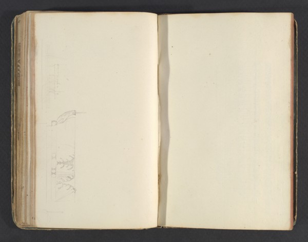 Sketchbook, Percier, Charles, 1764-1838, pencil, ink, wash, 1790, The sketchbook, attributed to the architect Charles Percier