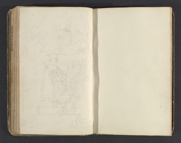 Sketchbook, Percier, Charles, 1764-1838, pencil, ink, wash, 1790, The sketchbook, attributed to the architect Charles Percier