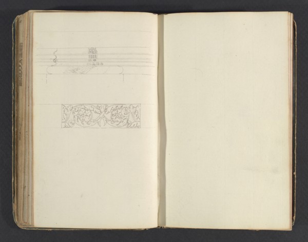 Sketchbook, Percier, Charles, 1764-1838, pencil, ink, wash, 1790, The sketchbook, attributed to the architect Charles Percier