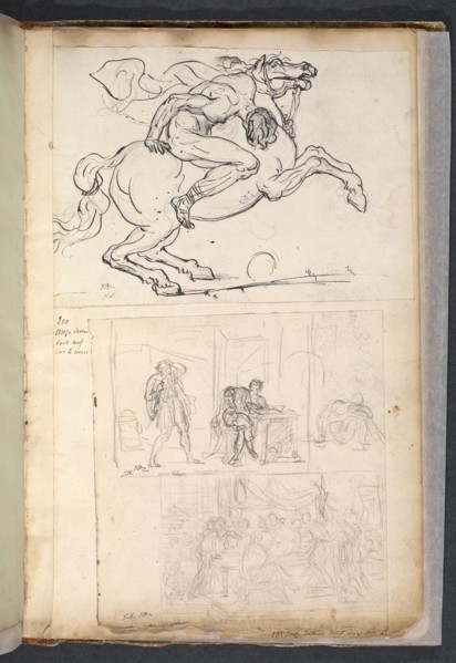 Album 11, David, Jacques-Louis, 1748-1825, pencil, charcoal, ink and wash, 1775-1785