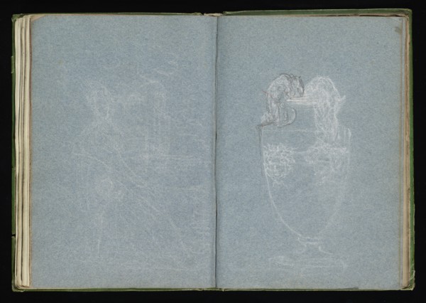 Roman sketchbook, Gauffier, Louis, 1761-1801, pencil, pen and black and brown ink, grey and brown wash, and black and white