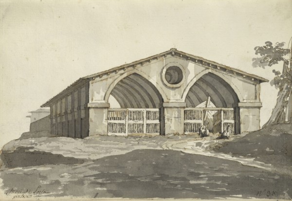 Roman sketchbook, Gauffier, Louis, 1761-1801, pencil, pen and black and brown ink, grey and brown wash, and black and white